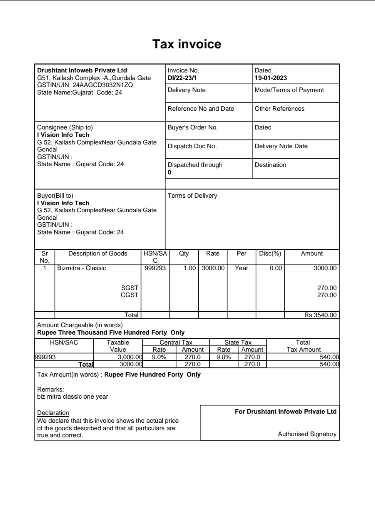 Invoice